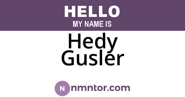 Hedy Gusler