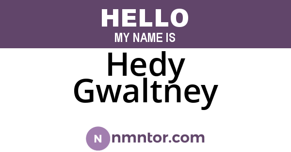 Hedy Gwaltney