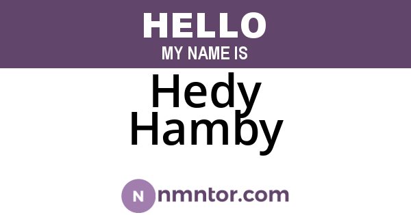 Hedy Hamby