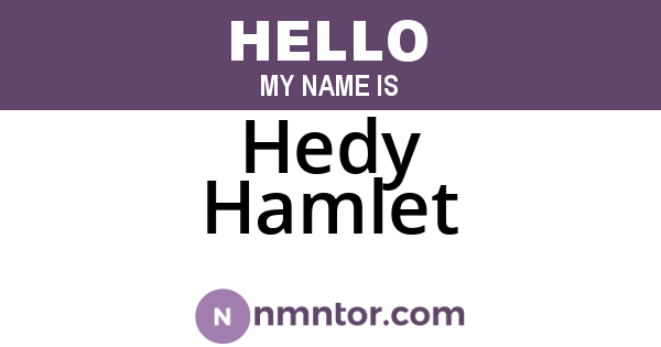 Hedy Hamlet
