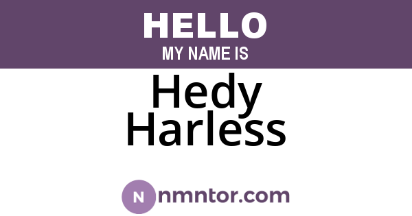 Hedy Harless
