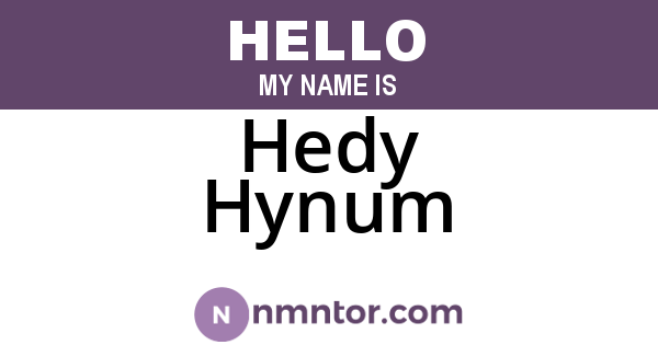 Hedy Hynum