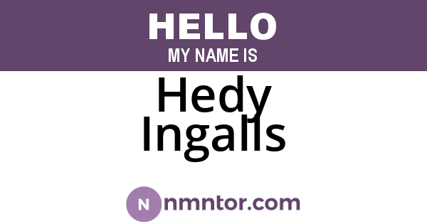 Hedy Ingalls