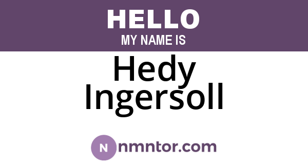 Hedy Ingersoll