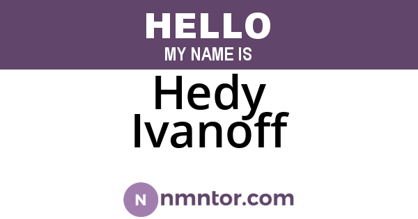 Hedy Ivanoff