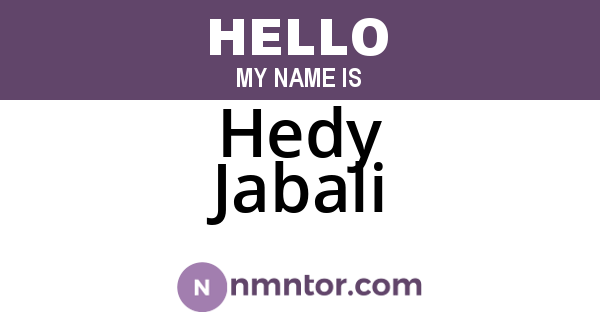 Hedy Jabali