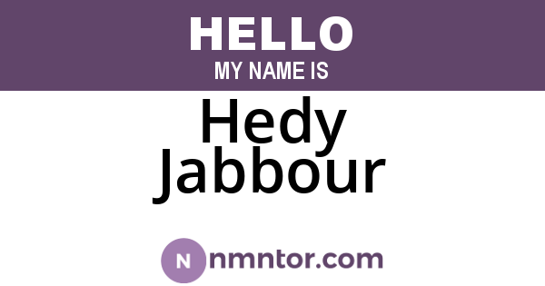Hedy Jabbour