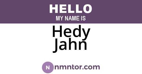 Hedy Jahn