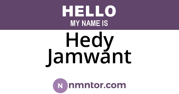 Hedy Jamwant
