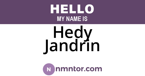 Hedy Jandrin