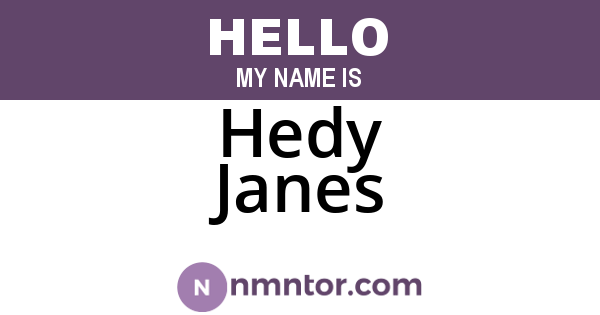 Hedy Janes