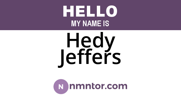 Hedy Jeffers
