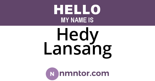 Hedy Lansang