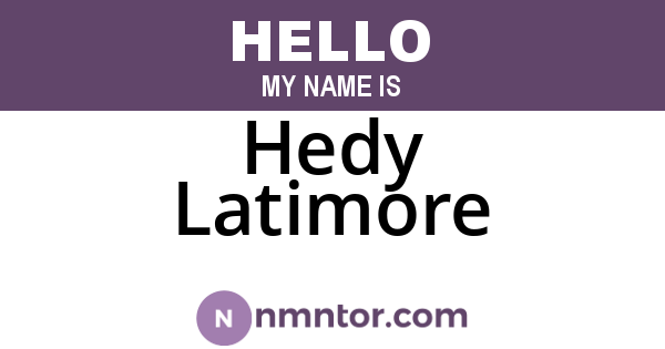 Hedy Latimore