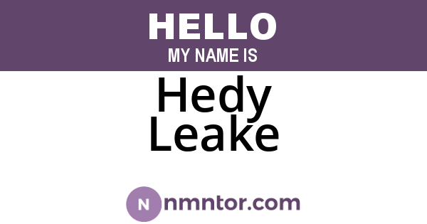 Hedy Leake