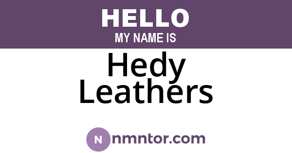 Hedy Leathers