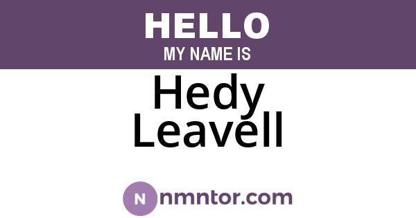 Hedy Leavell