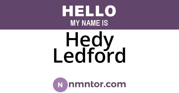 Hedy Ledford