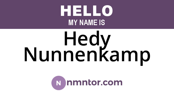 Hedy Nunnenkamp