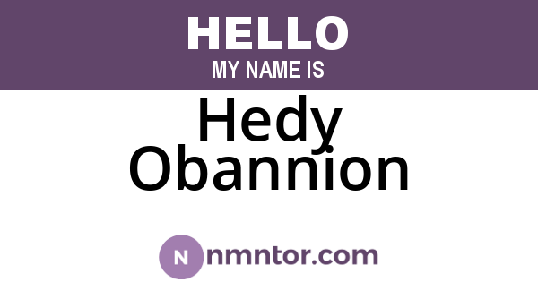 Hedy Obannion