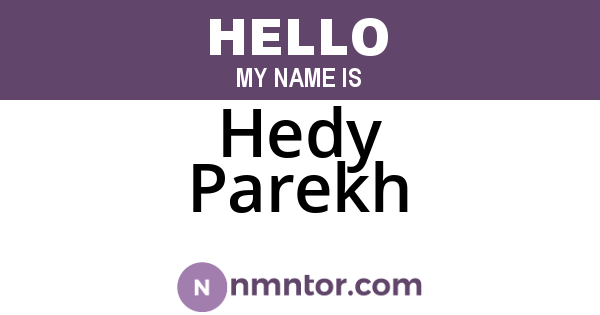 Hedy Parekh