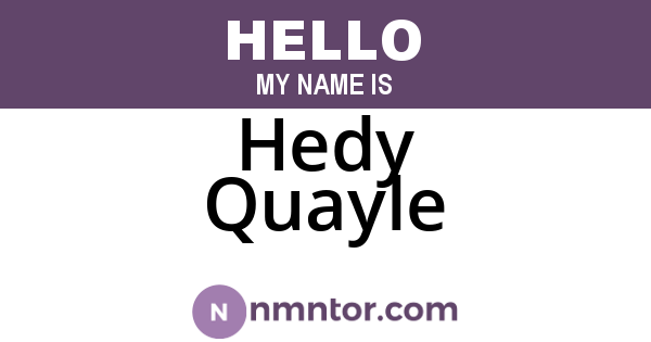 Hedy Quayle