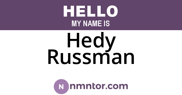 Hedy Russman