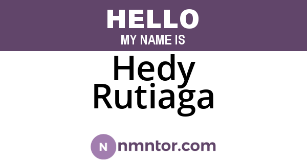 Hedy Rutiaga