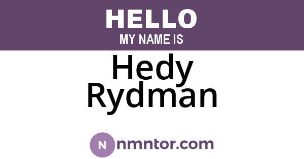 Hedy Rydman