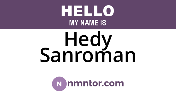 Hedy Sanroman