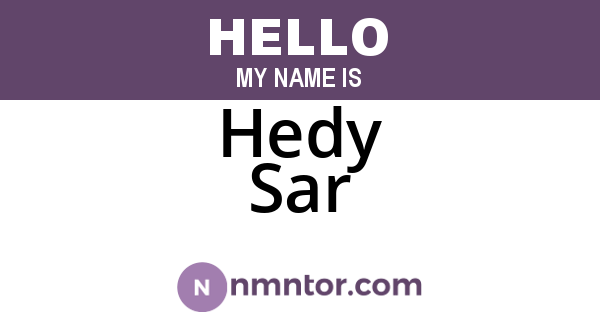 Hedy Sar