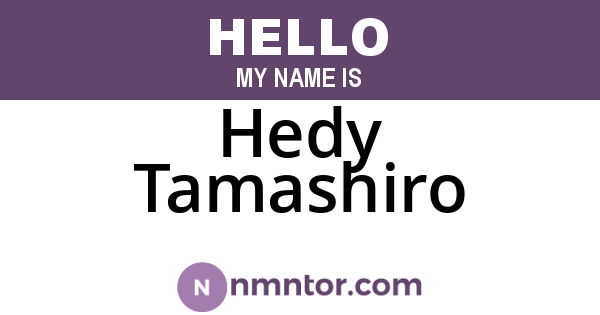 Hedy Tamashiro