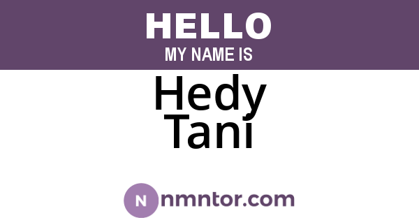 Hedy Tani