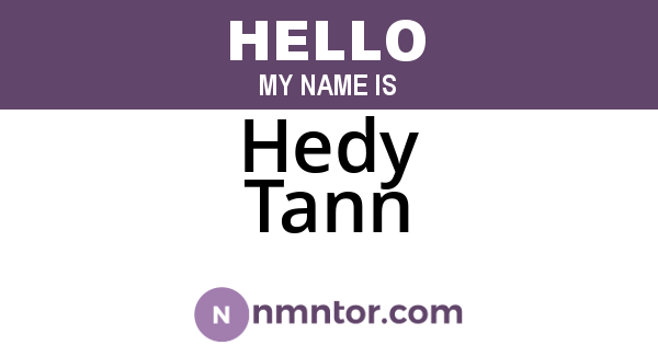Hedy Tann