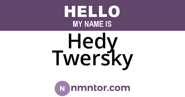 Hedy Twersky