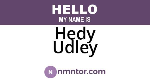 Hedy Udley