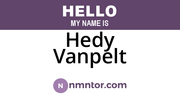 Hedy Vanpelt