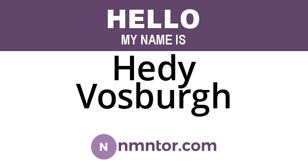Hedy Vosburgh