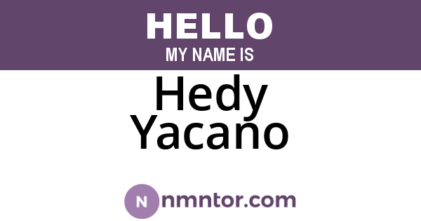 Hedy Yacano