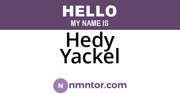 Hedy Yackel