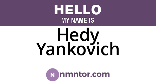 Hedy Yankovich