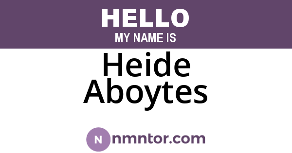Heide Aboytes