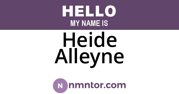 Heide Alleyne