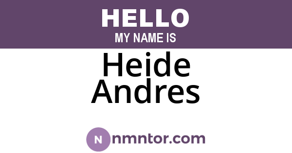 Heide Andres