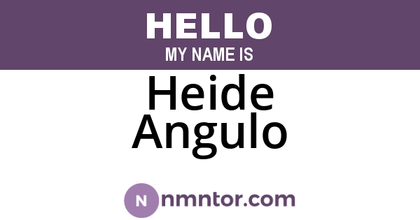 Heide Angulo