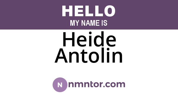 Heide Antolin