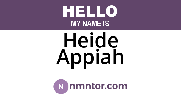 Heide Appiah