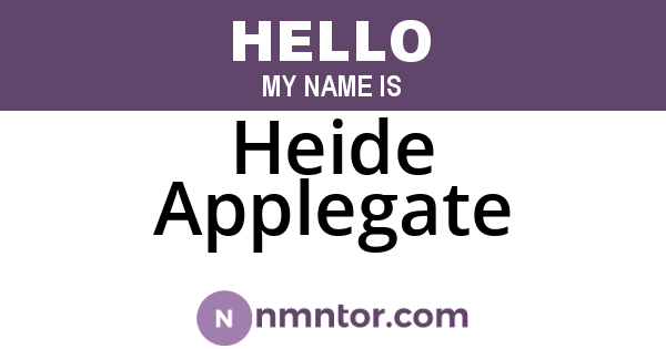 Heide Applegate