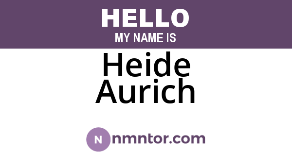 Heide Aurich