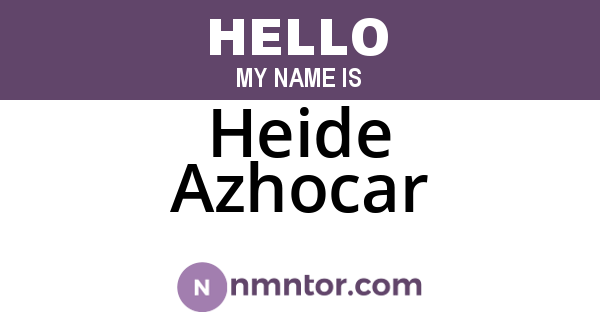 Heide Azhocar